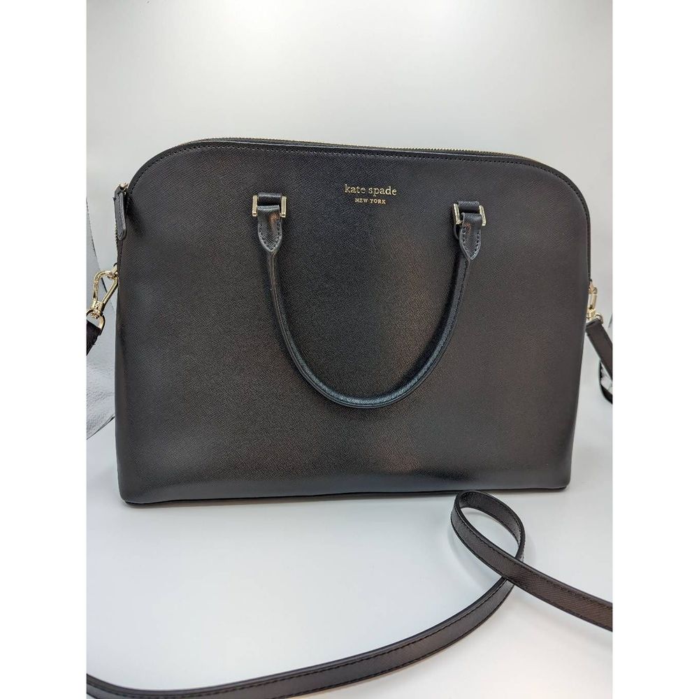 kate spade Black Leather Laptop Bag
